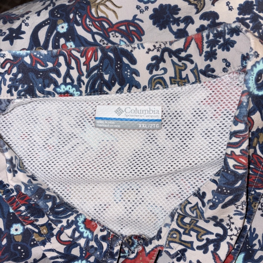 Columbia PFG Men's USA Fish Vented Short Sleeve Shirt Size XXL Multicolor - Picture 6 of 7